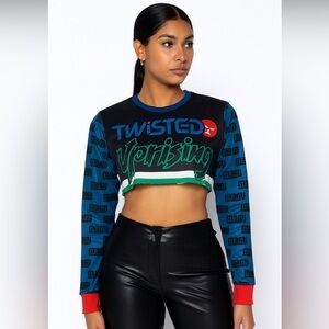 Marc by Mark Jacobs Women’s Cropped BMX Print Shirt Size L New w/o Tags